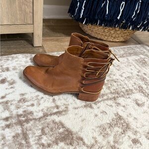 Kork-Ease Tan Leather Ankle Booties